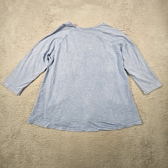 Jess & Jane Tunic Top Women M Dog Graphic Mineral Wash Artsy Lagenlook Whimsical - Picture 8 of 13